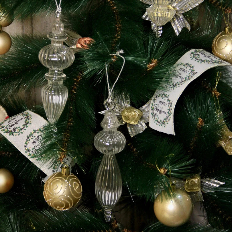 Christmas Glass Ornaments (6 pc)