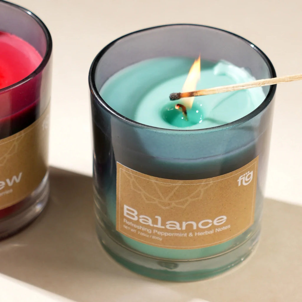 Balance Peppermint Vegan Wax Candle - Palm Wax Scented