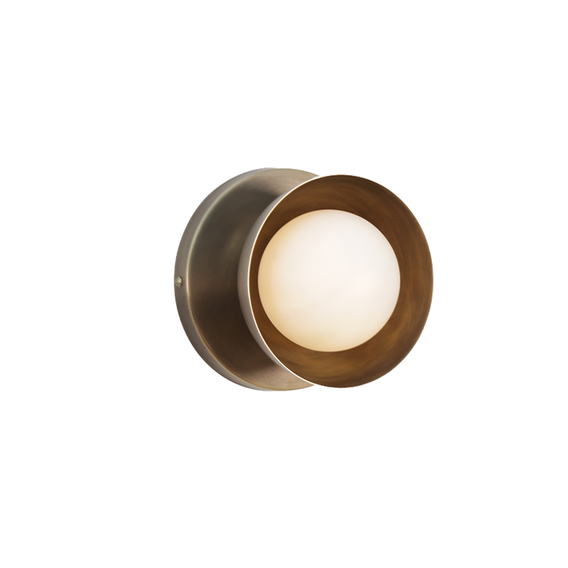 Dew Wall Sconce Small Brass Dome