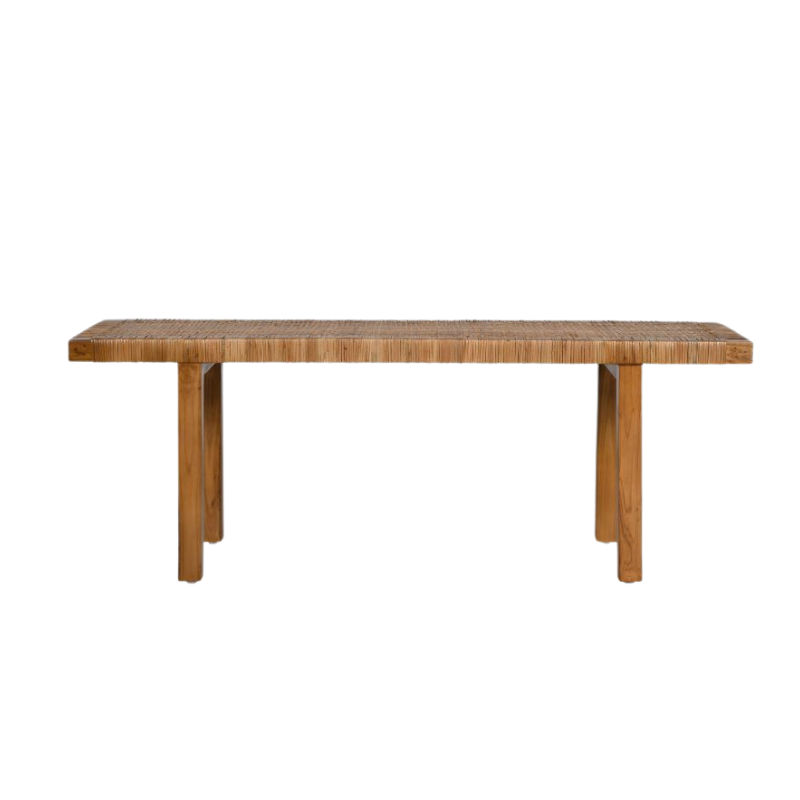 Rattan Bench Seat Natural