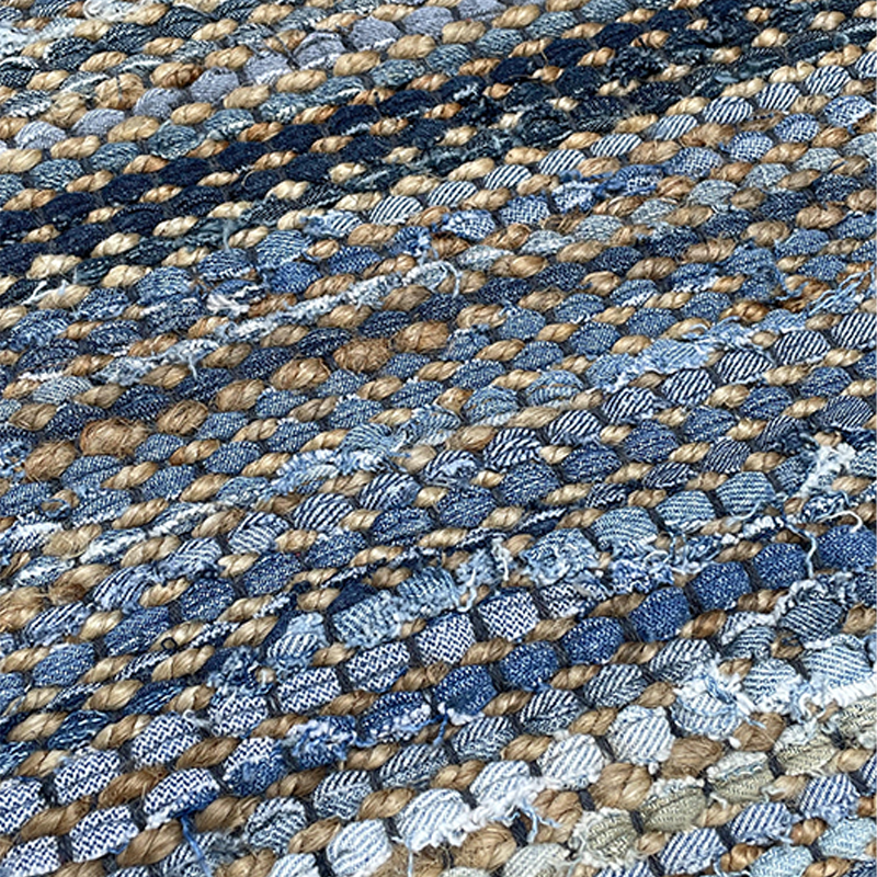 Denim & Hemp Handwoven Rug _ Mezclilla