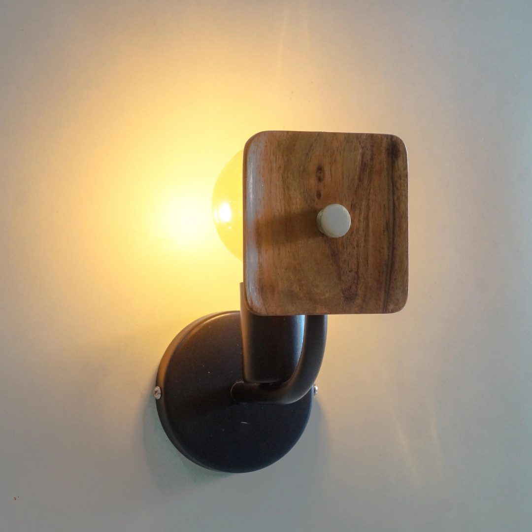 Lodge Wooden Wall Sconce
