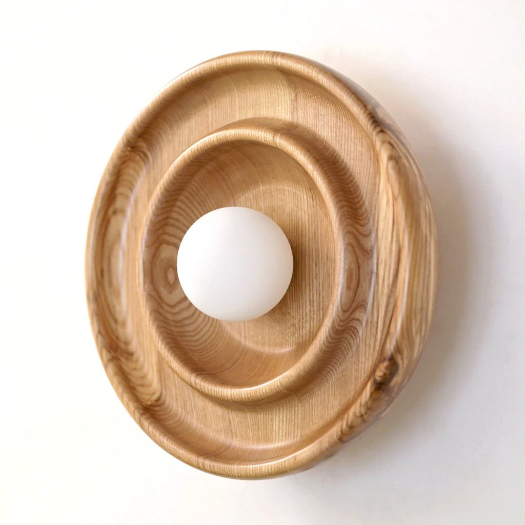 Discus Wall Light - White Ash