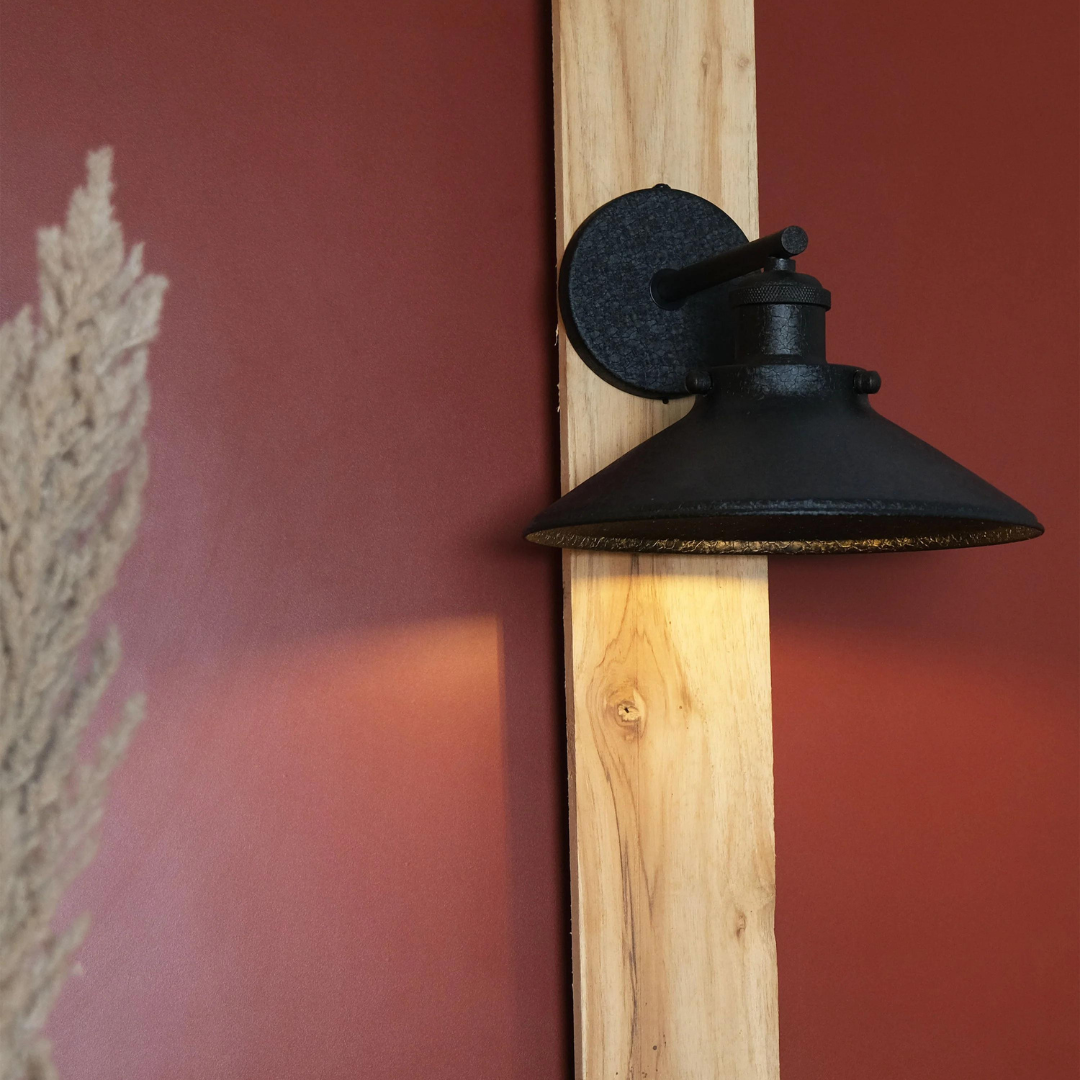 Nordic Conical Textured Leatherette Wall Sconce