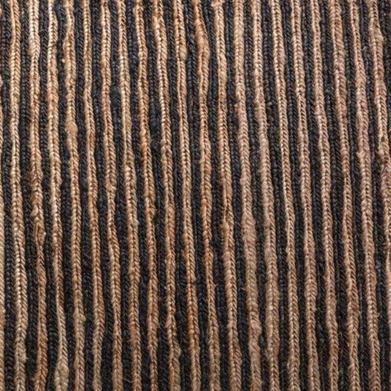 Hemp Hand Woven Rug _ Dual Stripes