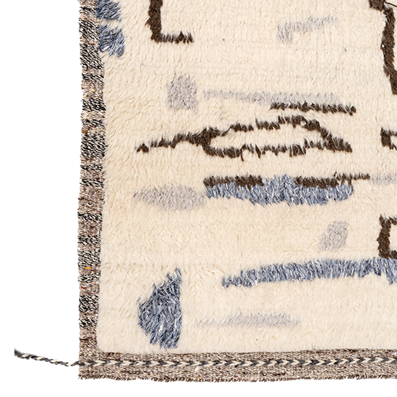 Cobalt Blue Hand-Knotted Rug