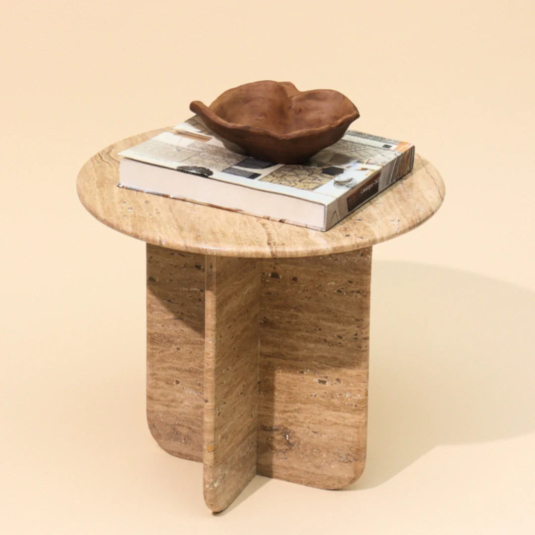 Norge Marble Table - Travertine