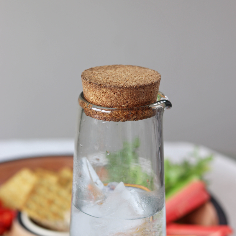 Glass Carafe with Cork Lid