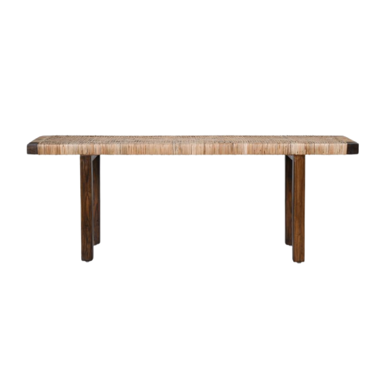 Rattan Bench Seat Wallnut