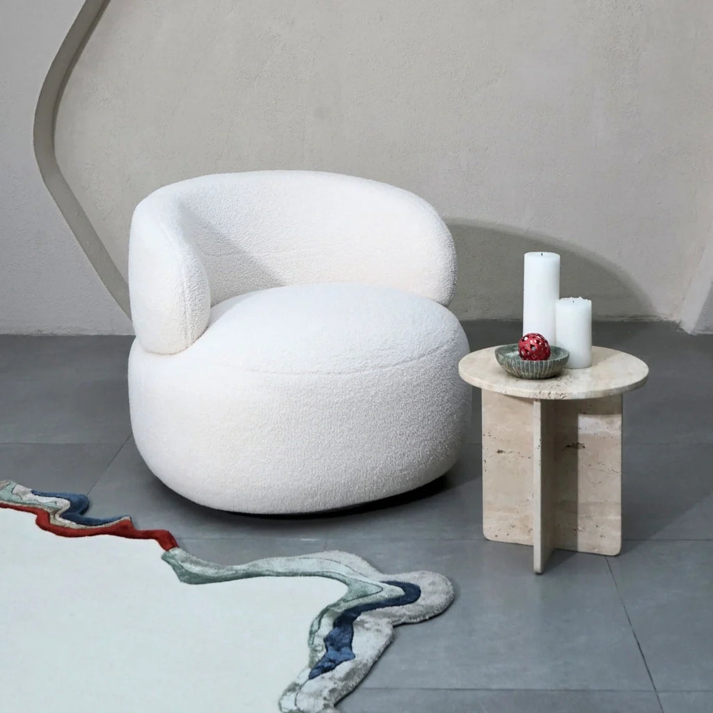 Leia Bouclé Swivel Chair