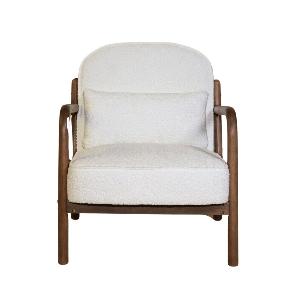 Elara Bouclé Armchair - White