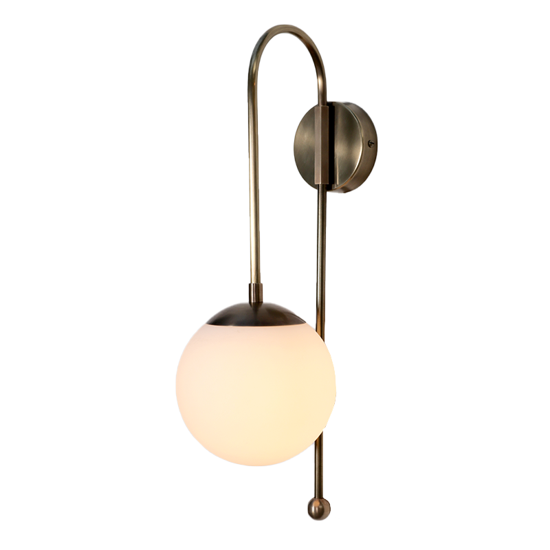 A Wall Sconce Glass Globe