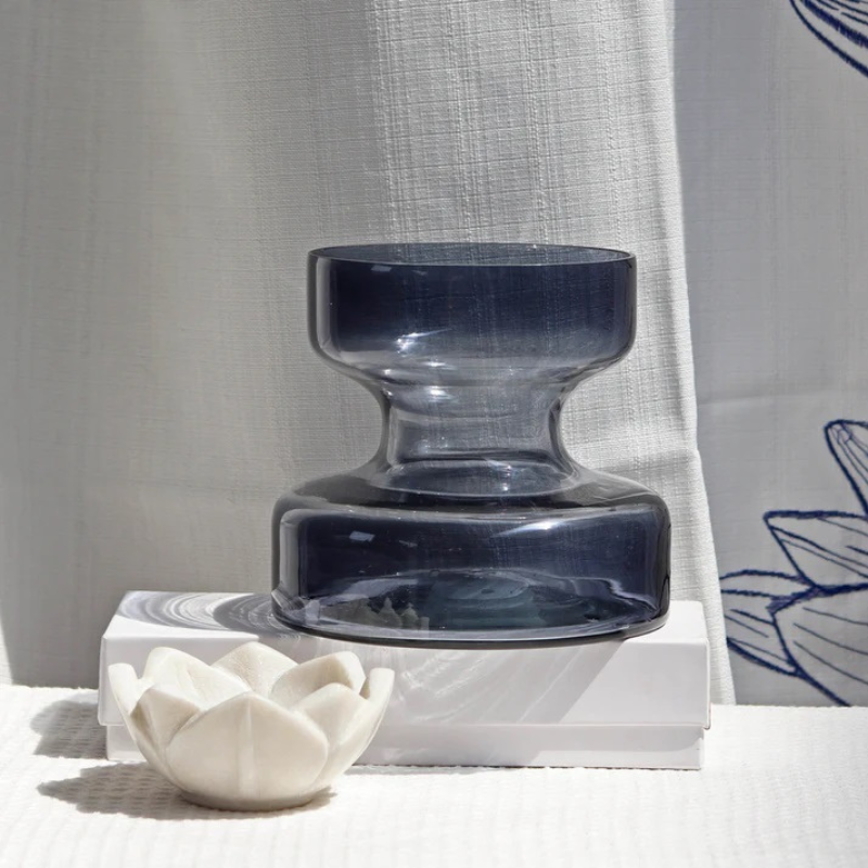 Slate Grey Glass vase