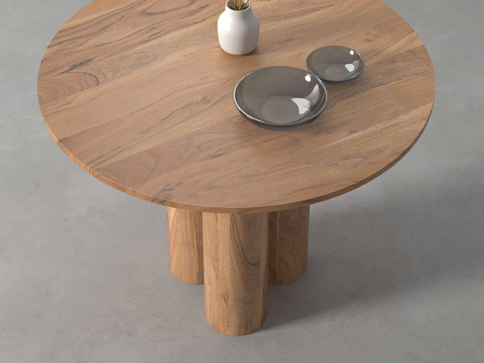 4 Seater dining table, solid acacia wood