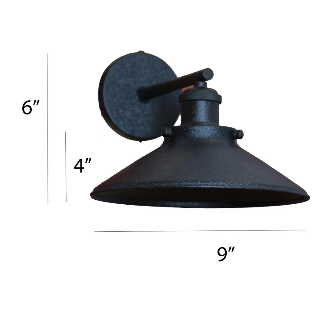 Nordic Conical Textured Leatherette Wall Sconce
