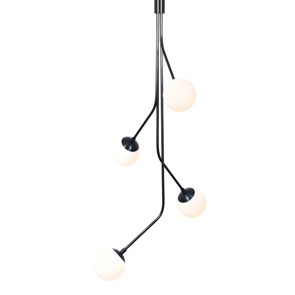 Rhythm Four Glass Globe Pendant