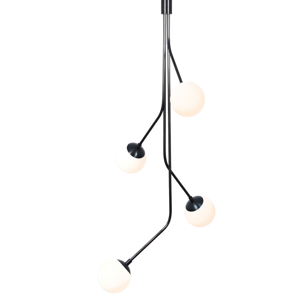 Rhythm Four Glass Globe Pendant