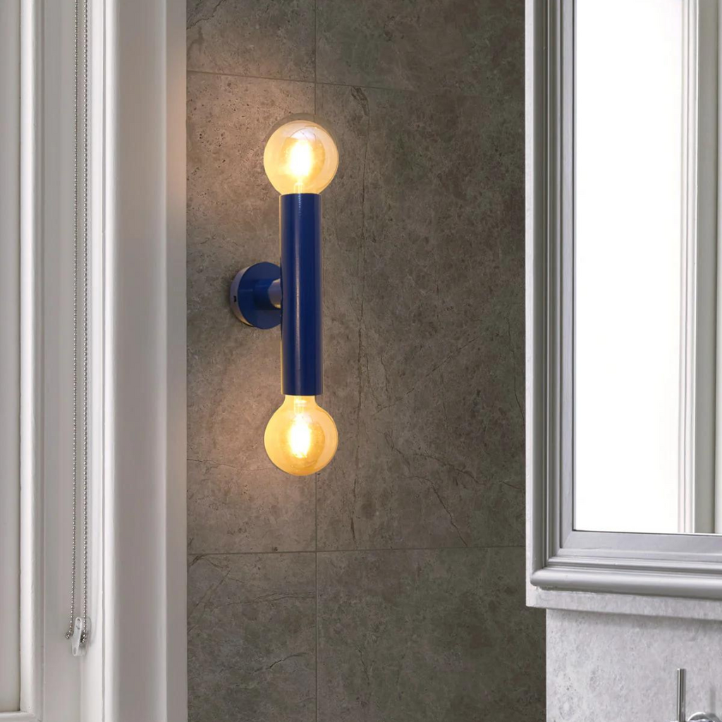 Blue Pop Twin-Light Wall Sconce