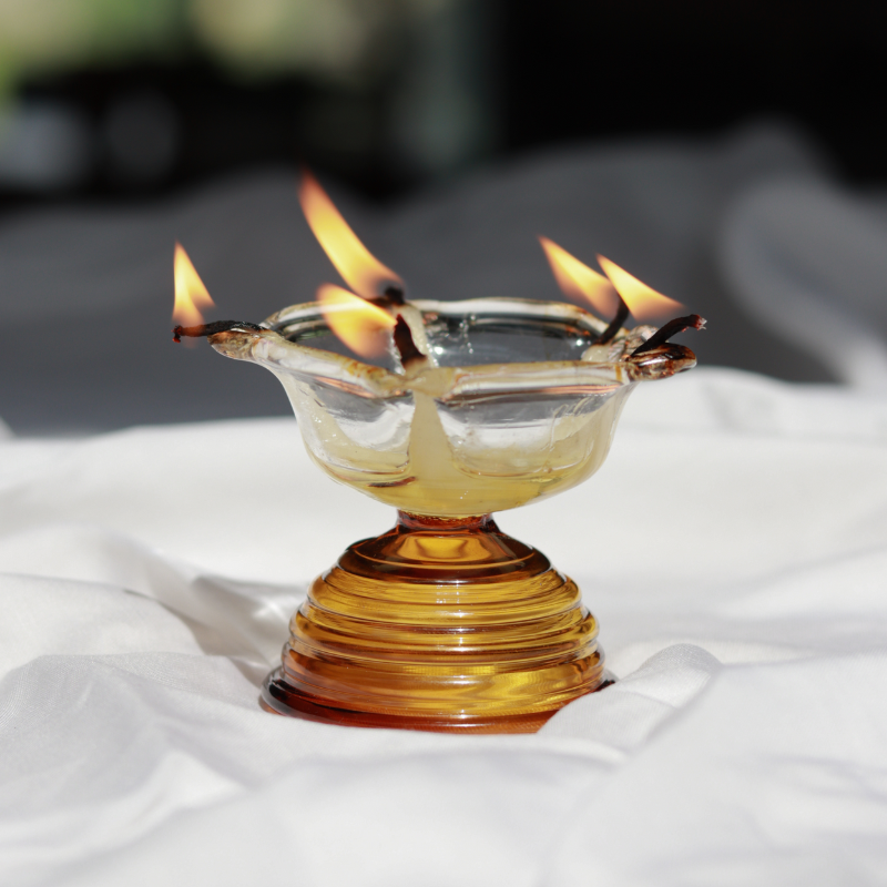 Short Glass Diya