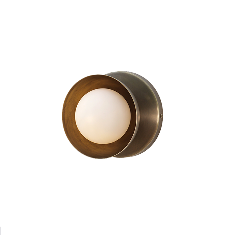 Dew Wall Sconce Small Brass Dome