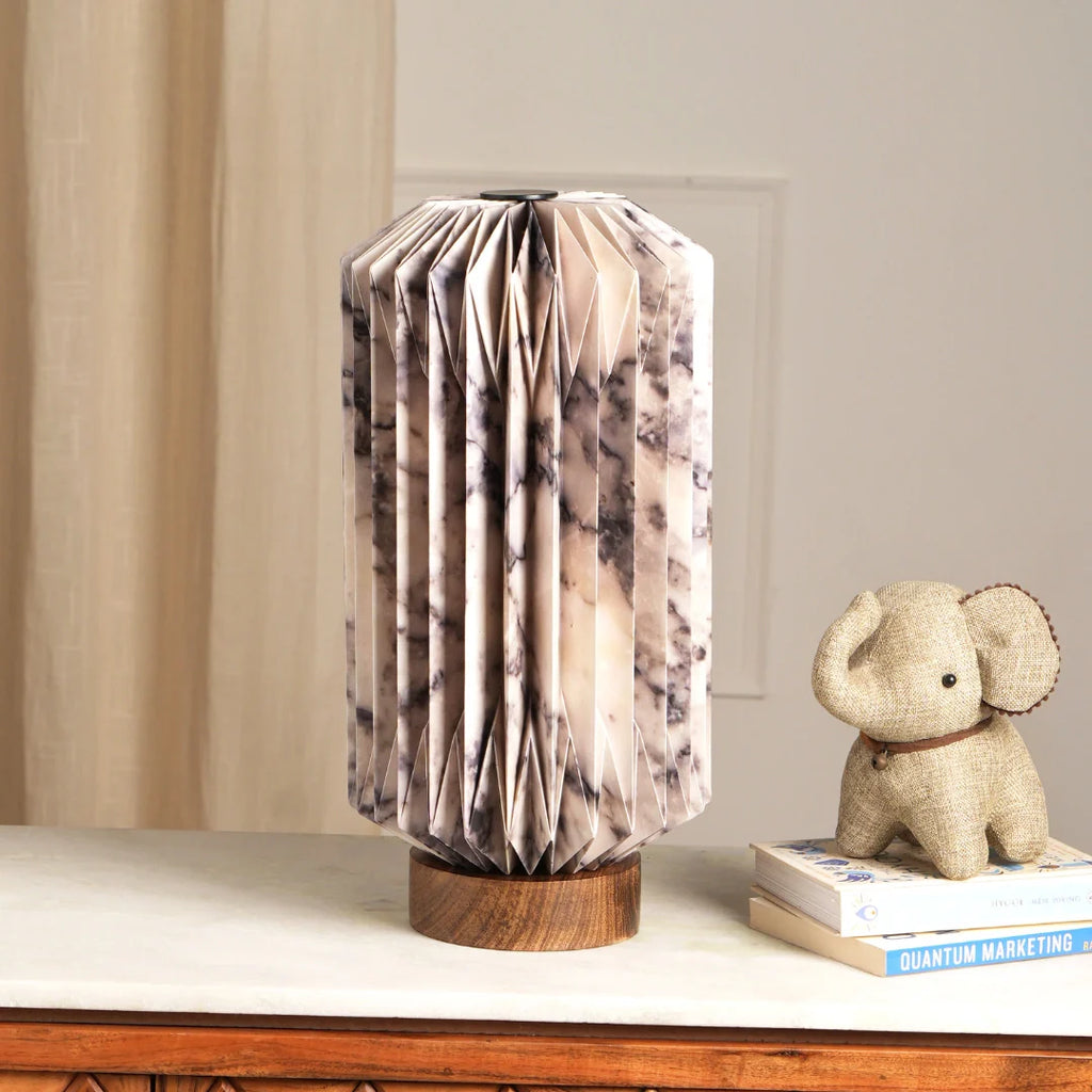 Marble Print Table Lamp