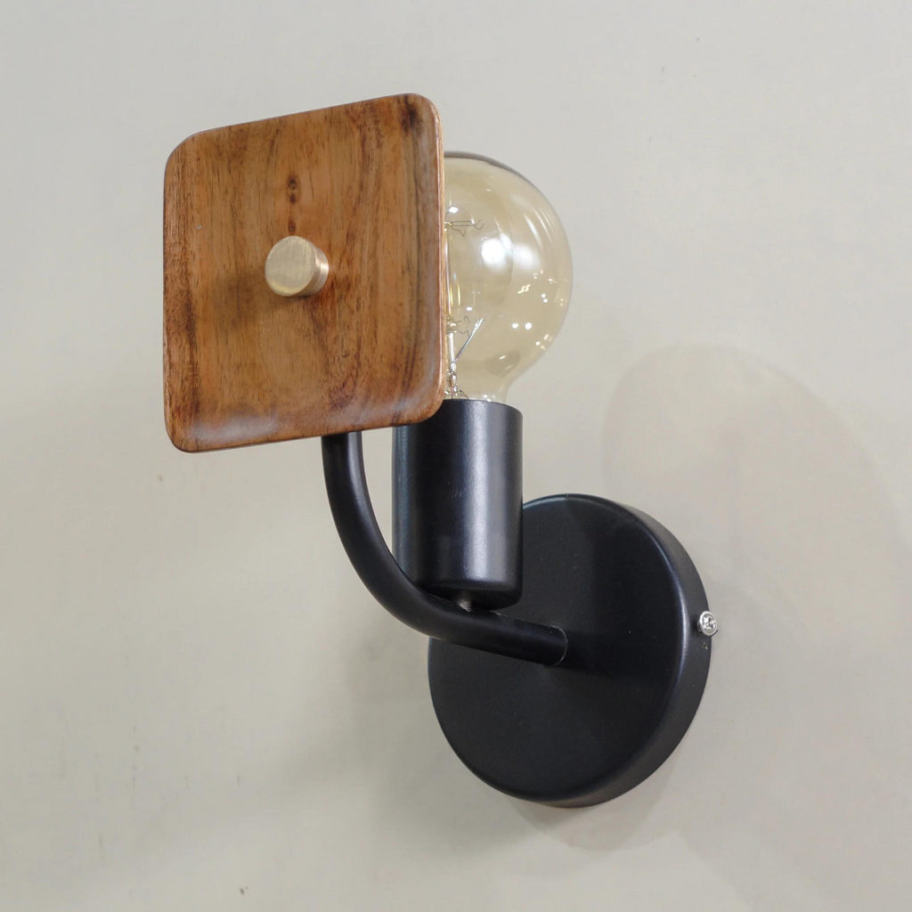 Lodge Wooden Wall Sconce