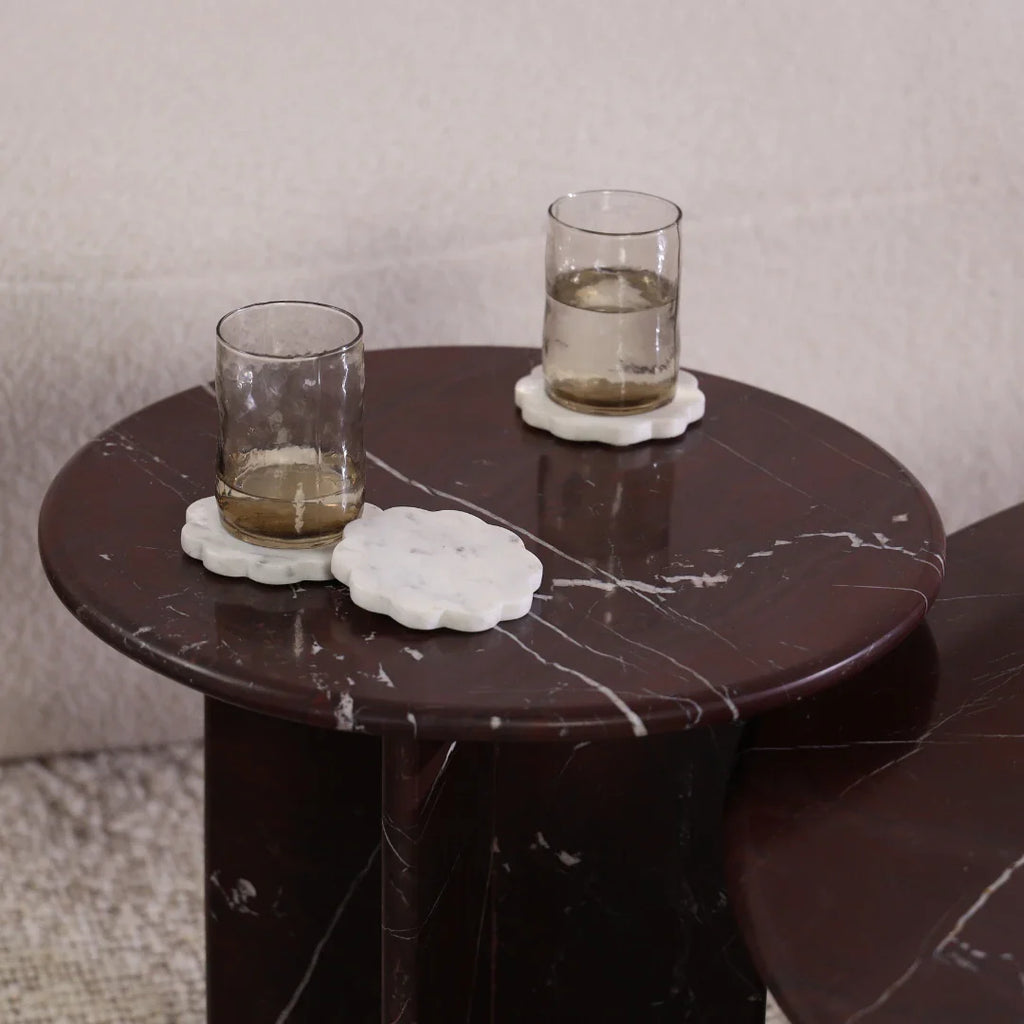 Norge Marble Table - Rosso