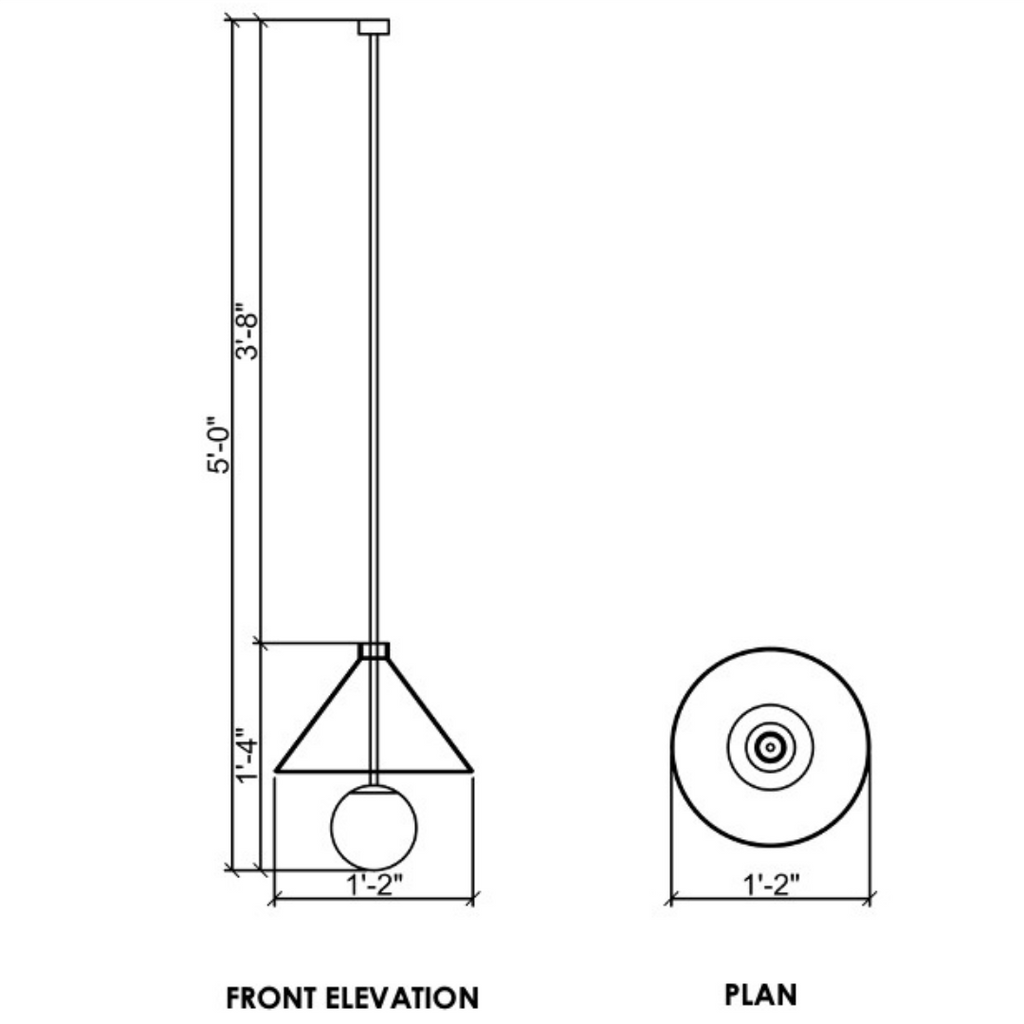 Conical Collection : Hanging Pendant Light 16
