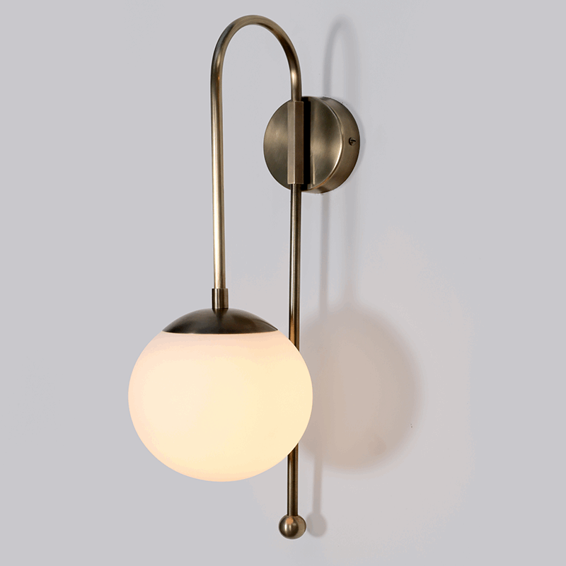 A Wall Sconce Glass Globe