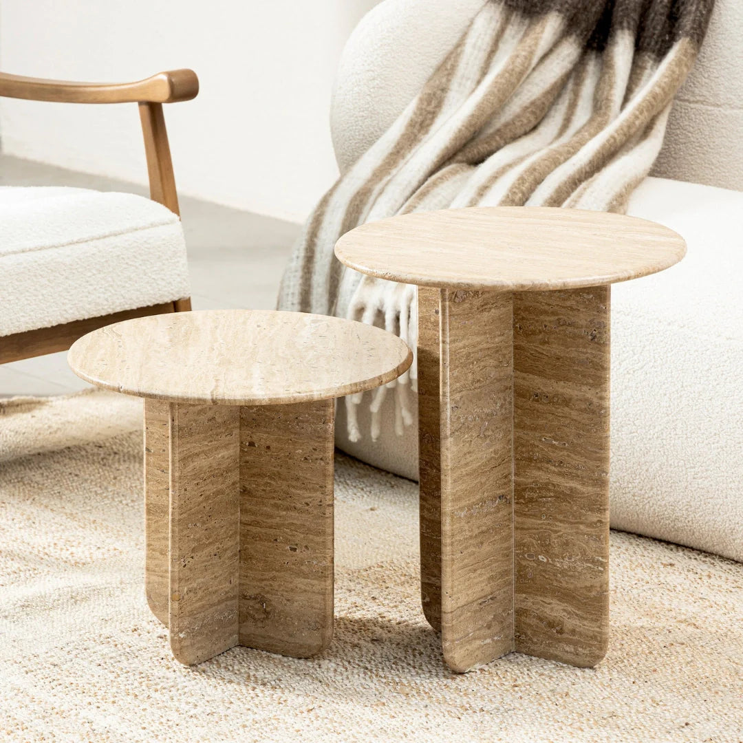 Norge Marble Table - Travertine