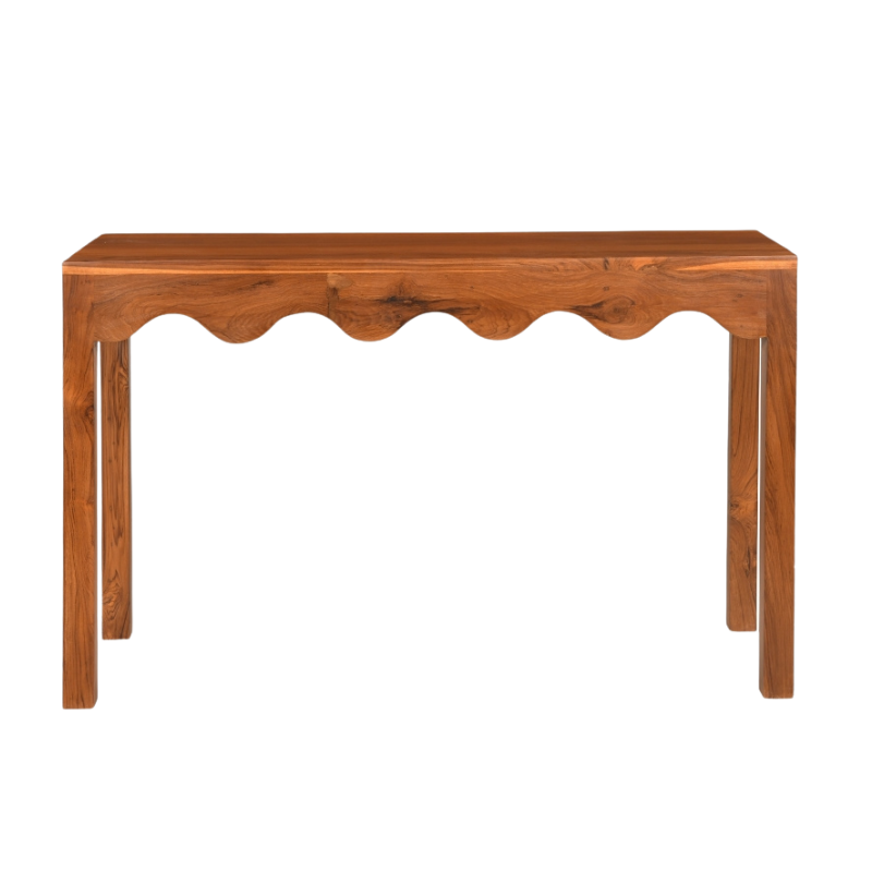 Scallop Teakwood Console Table
