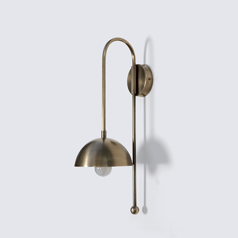 A Wall Sconce Brass Dome