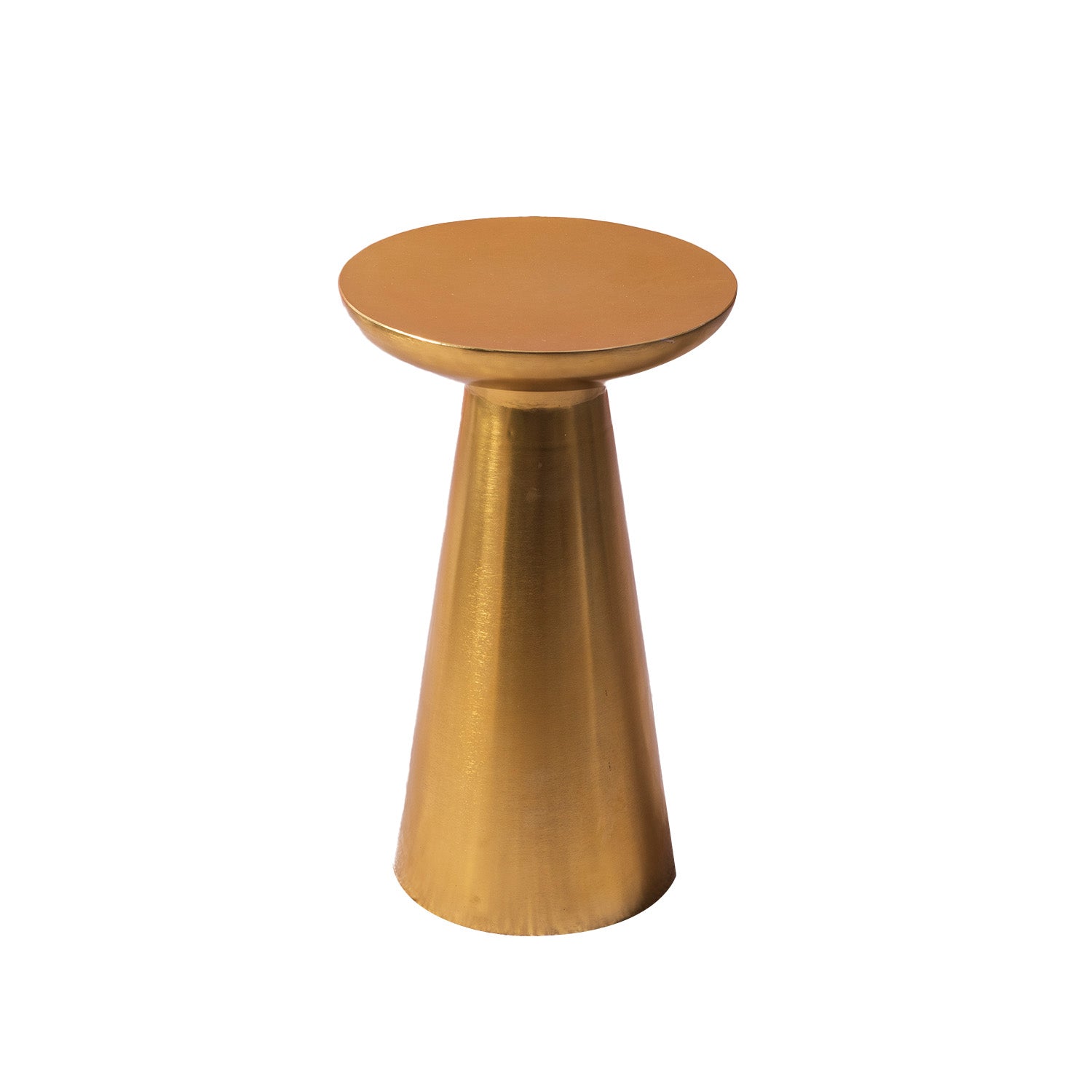 Rustic Radiance Metallic Side Table with Gold Accents | Nestroots