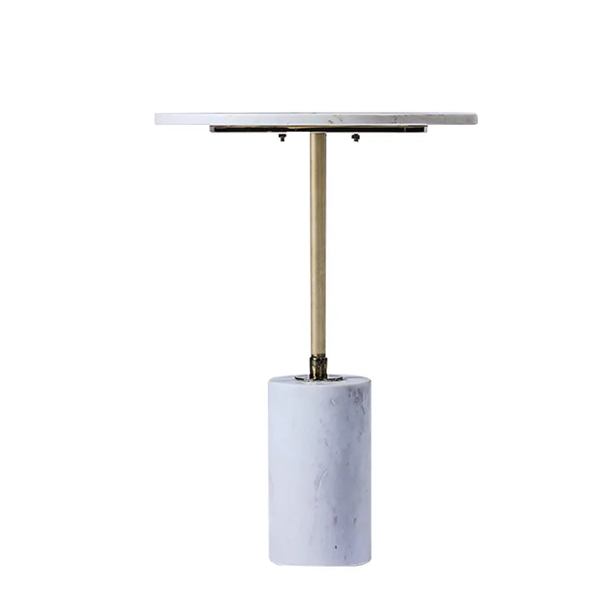 Home Tag Iron Marble End Table - Starburst Inlay Marble Table with Luxurious Marble Top and Base, Elegant Golden Accent, Versatile Decor Piece, and Robust Construction