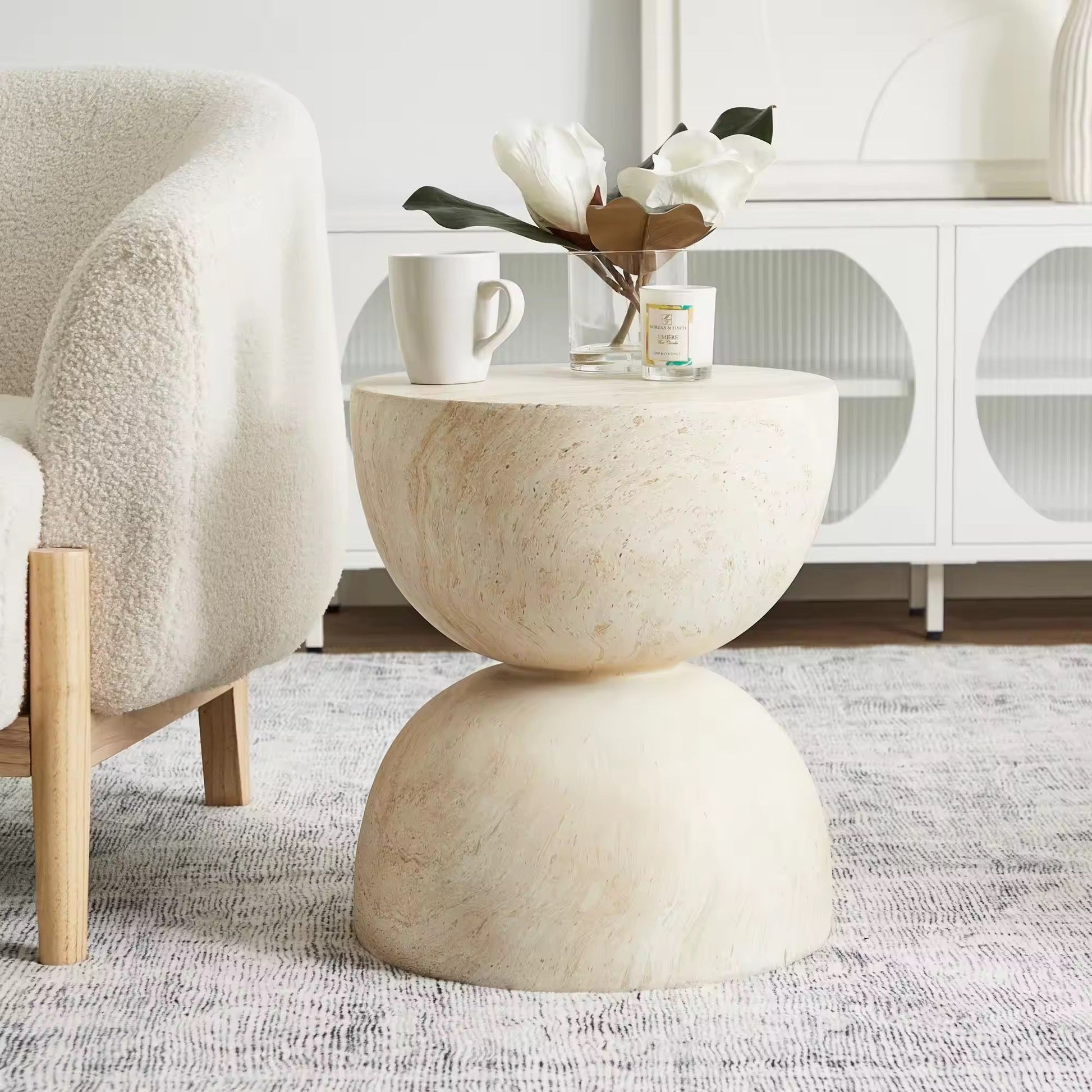 Ivory Drift Side Table