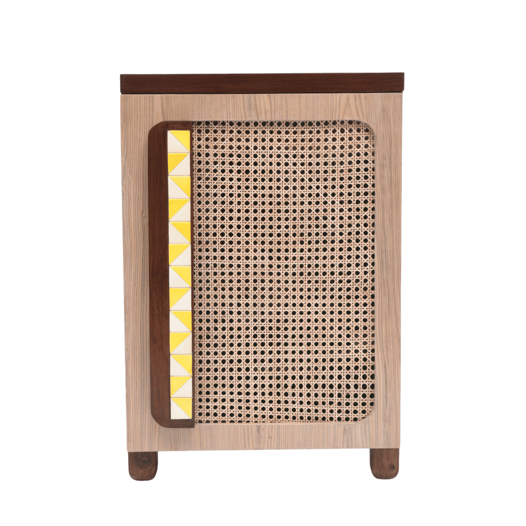 Cocoa Cane Single Door Cabinet