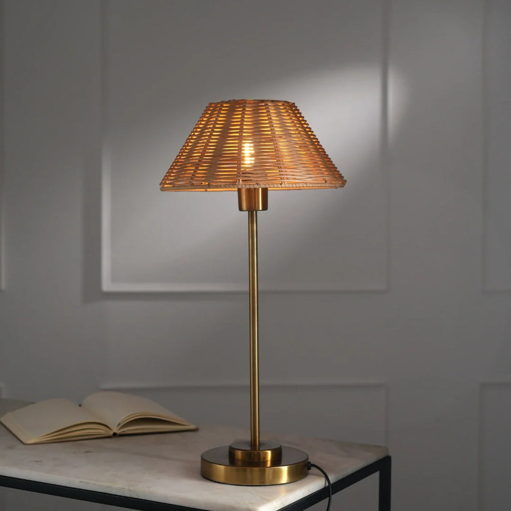 Natural Cane Table Lamp