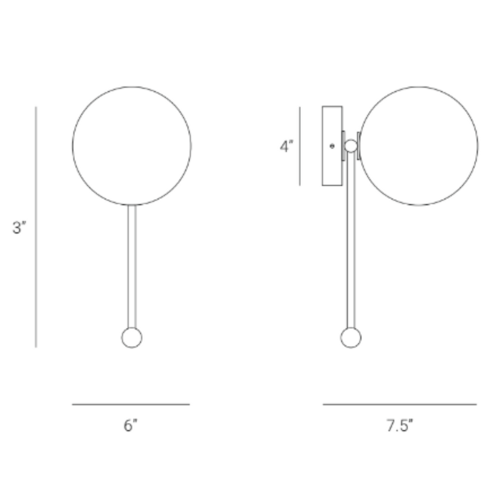 Drop Wall Sconce Glass Globe