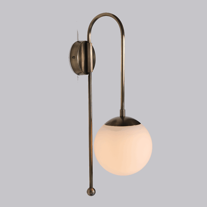 A Wall Sconce Glass Globe