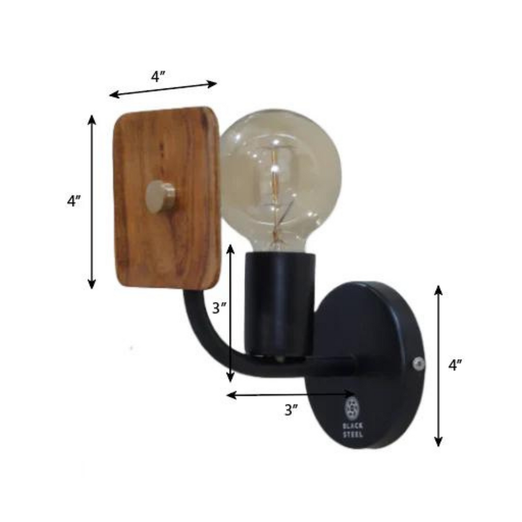 Lodge Wooden Wall Sconce