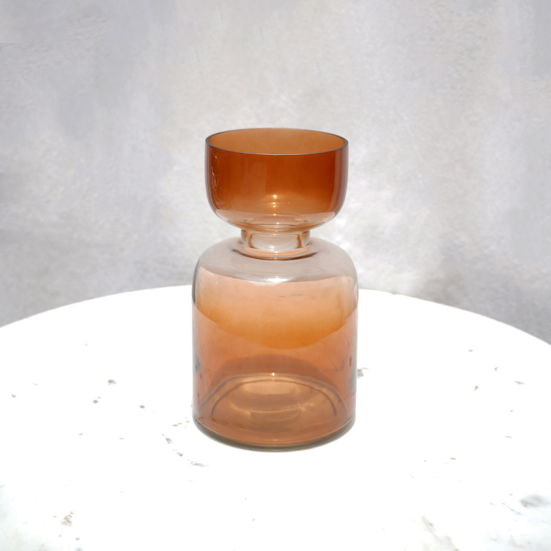 Haze Brown Glass Vase