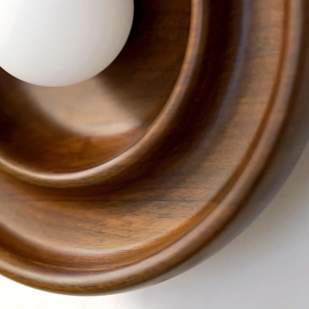 Discus Wall Light - Teak Wood