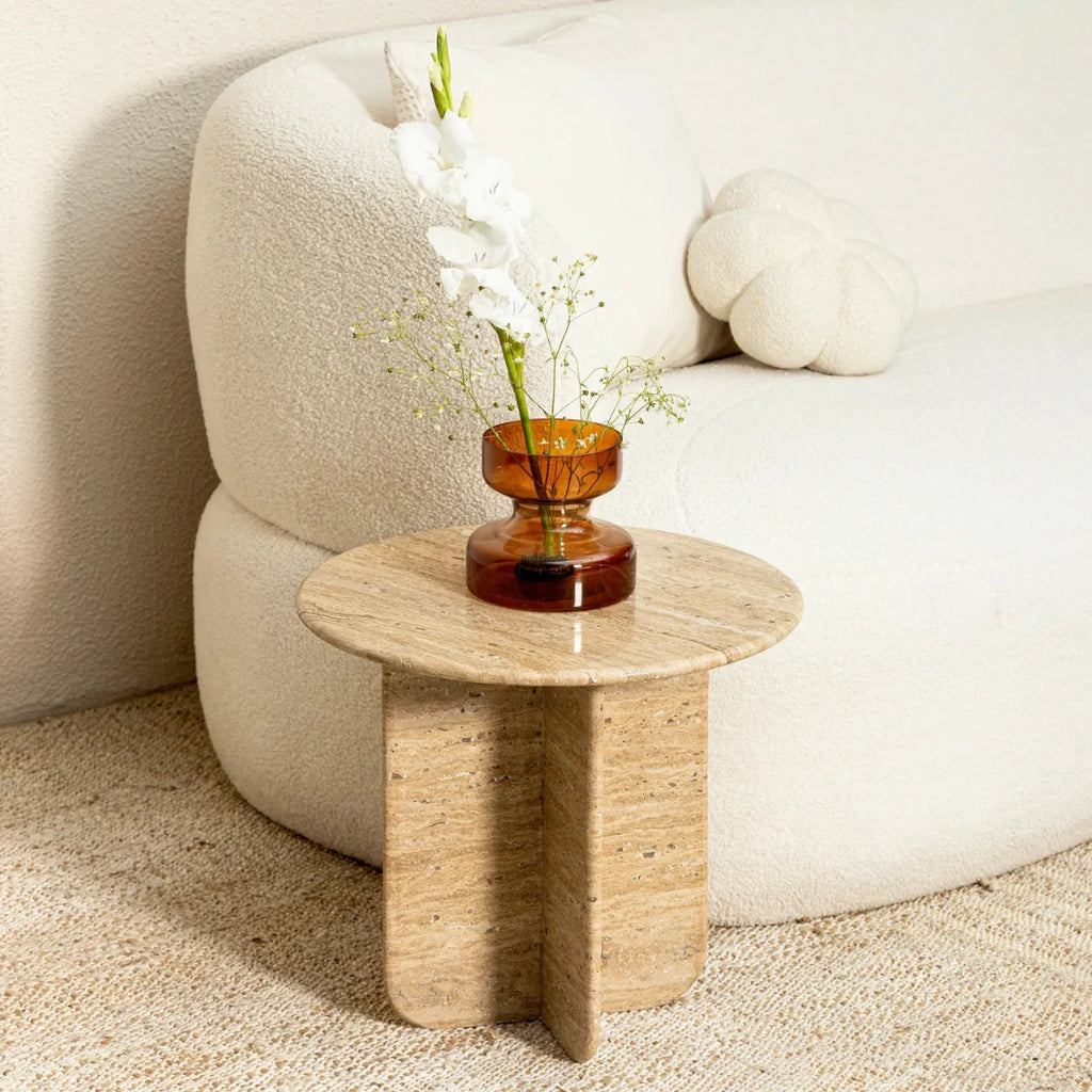 Norge Marble Table - Travertine