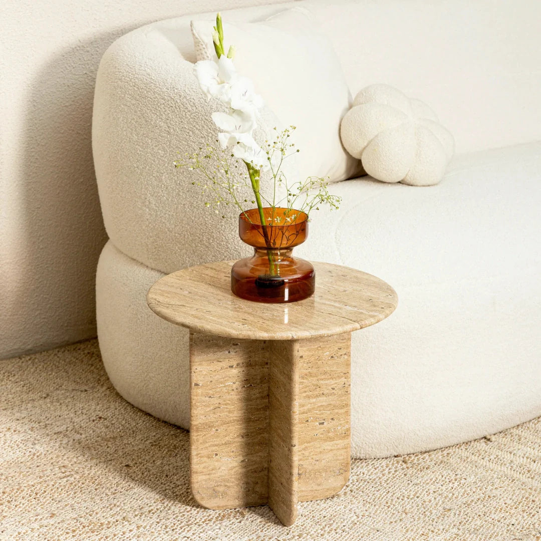 Norge Marble Table - Travertine