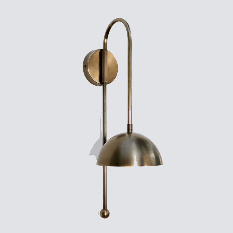A Wall Sconce Brass Dome