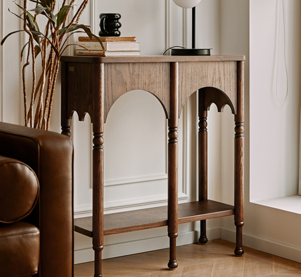 Cara Wooden Storage 2-Tier Console Table