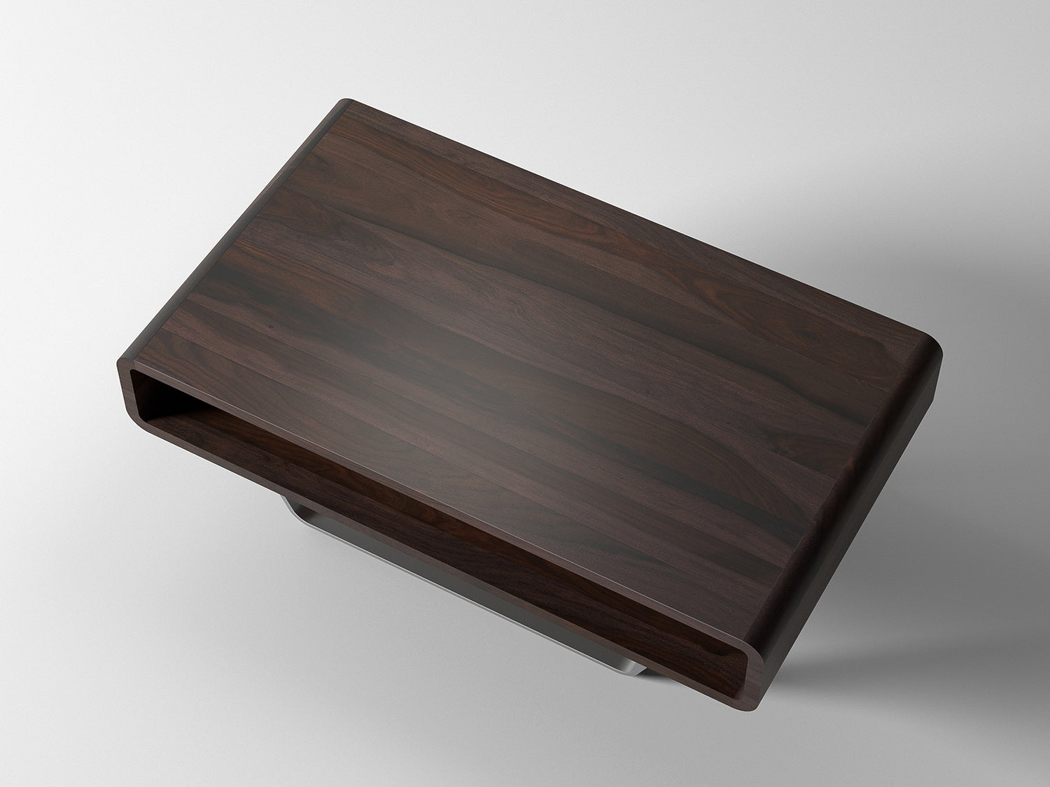 Coffee table, solid sheesham wood and steel