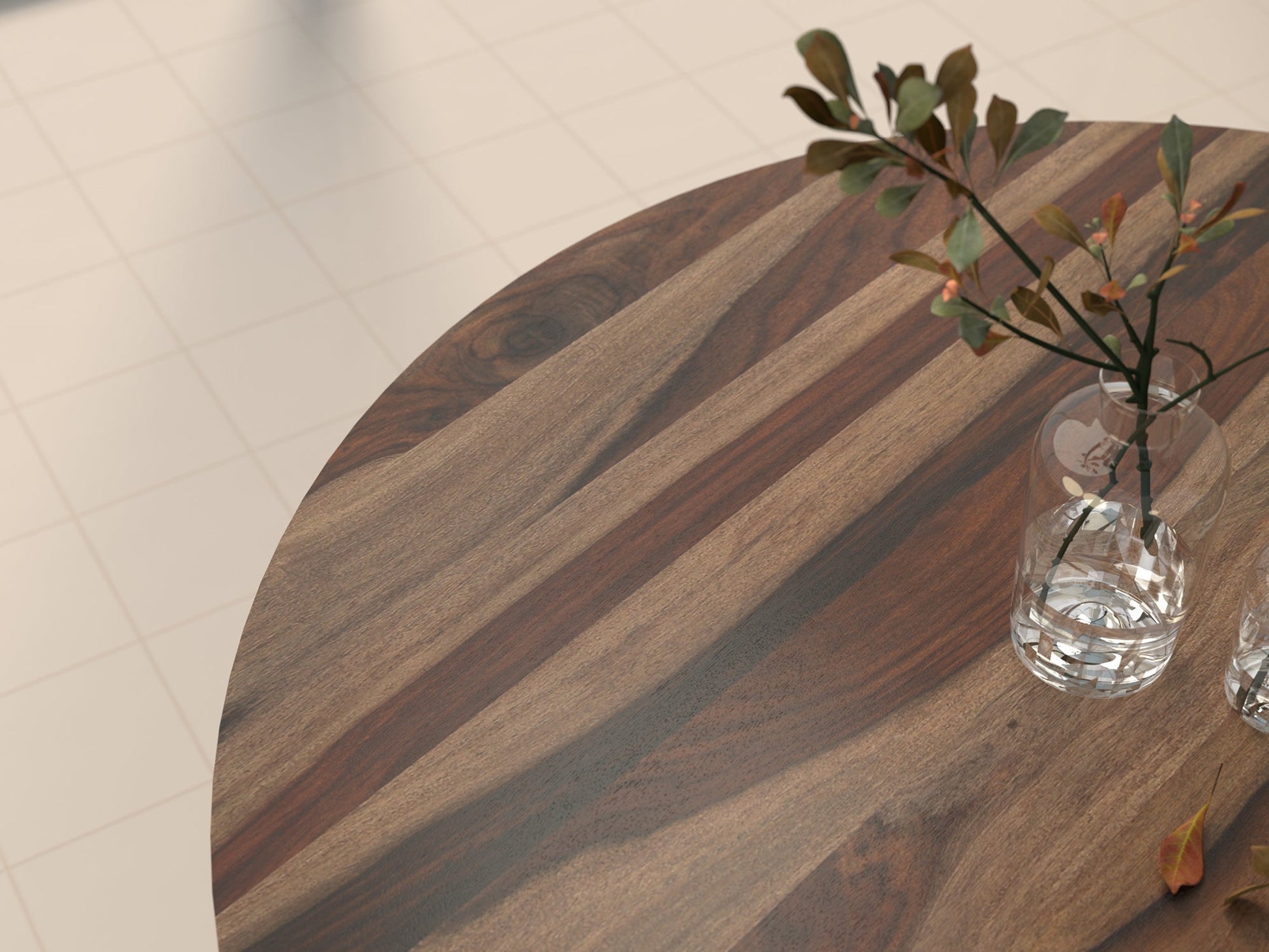 6 Seater dining table, solid sheesham wood and steel
