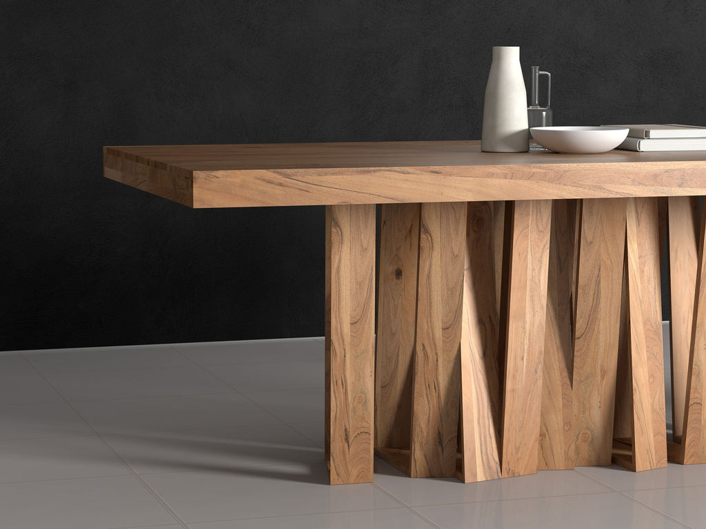 6-8 Seater dining table, solid acacia wood