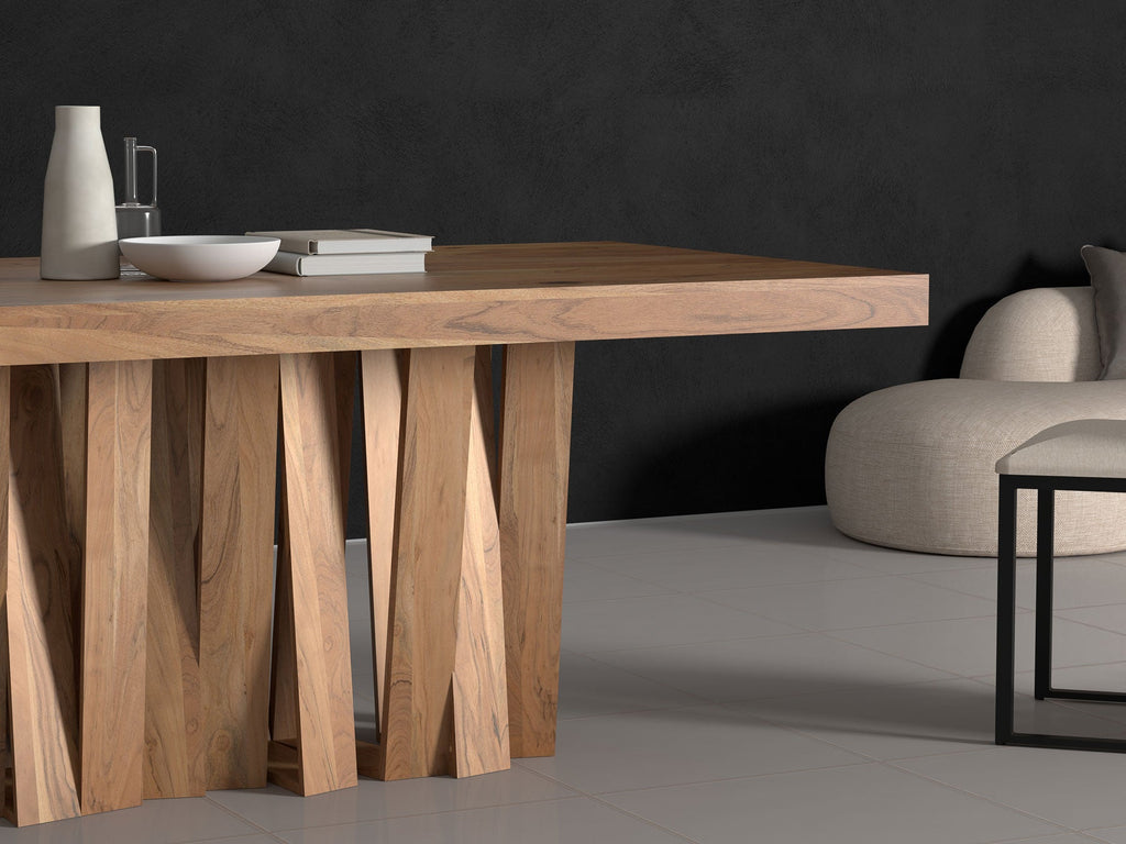 6-8 Seater dining table, solid acacia wood